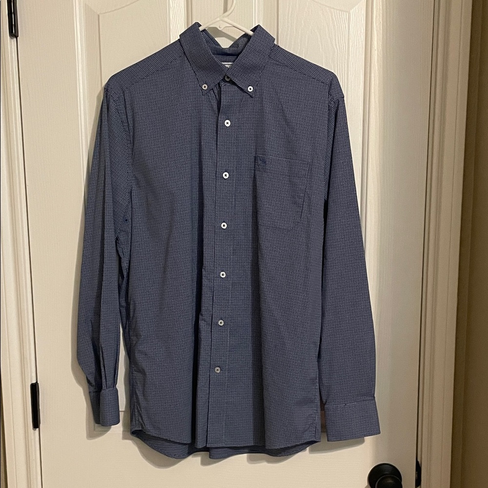 Southern Tide Navy Patterned Button-Down Shirt